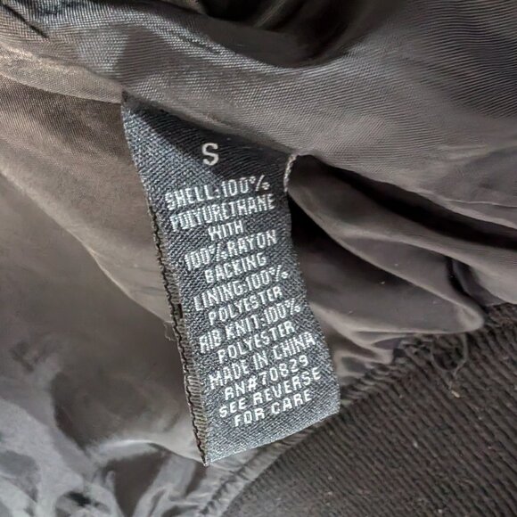 Black Brand Faux Leather Jacket - Picture 3 of 4